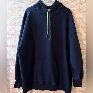 Aerie Navy Blue cloud fleece oversized Hoodie